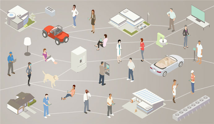 Illustration of the internet of things